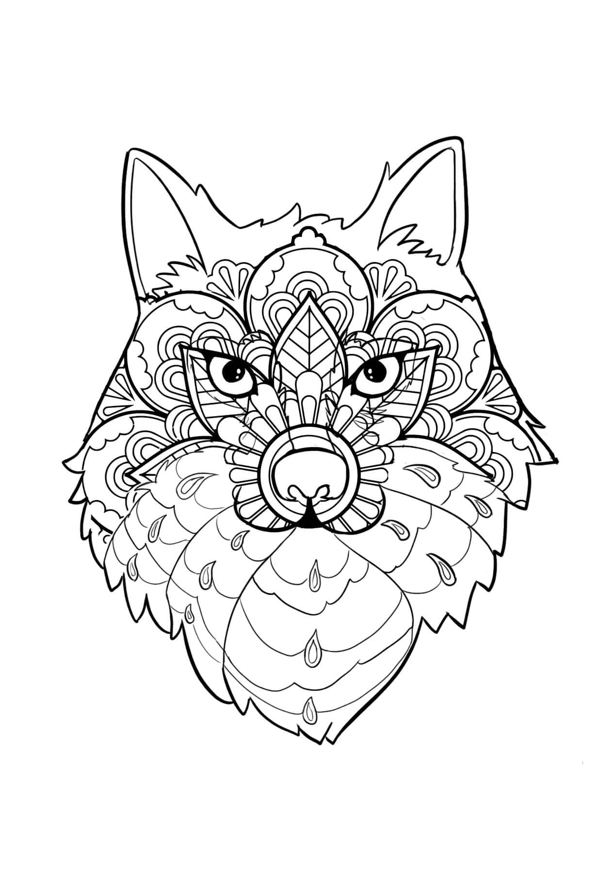 Mandalas Loup 47
